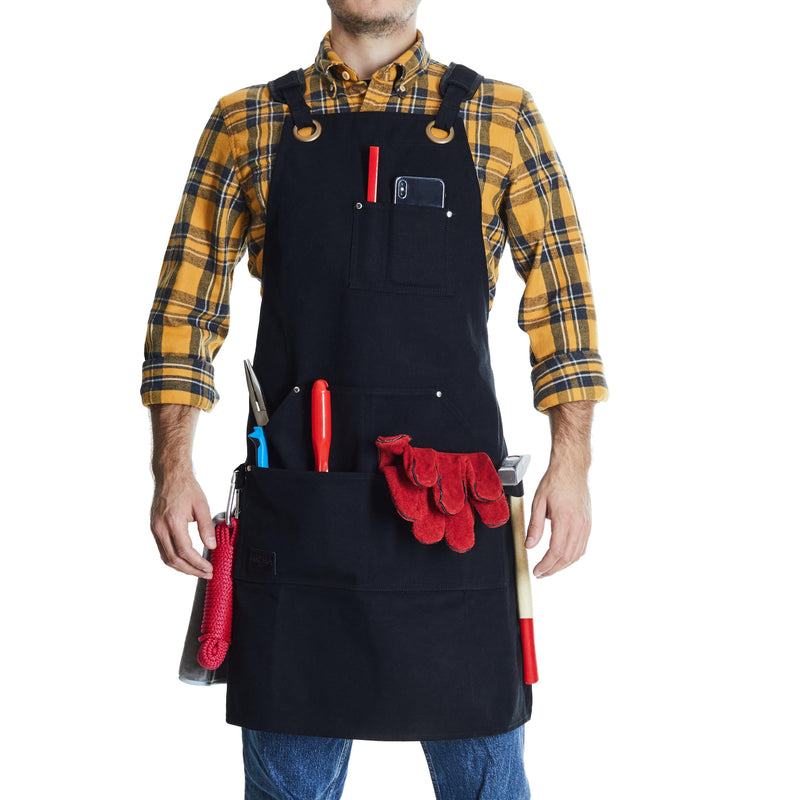 Premium Work | Shop Apron - Waxed Canvas - Black